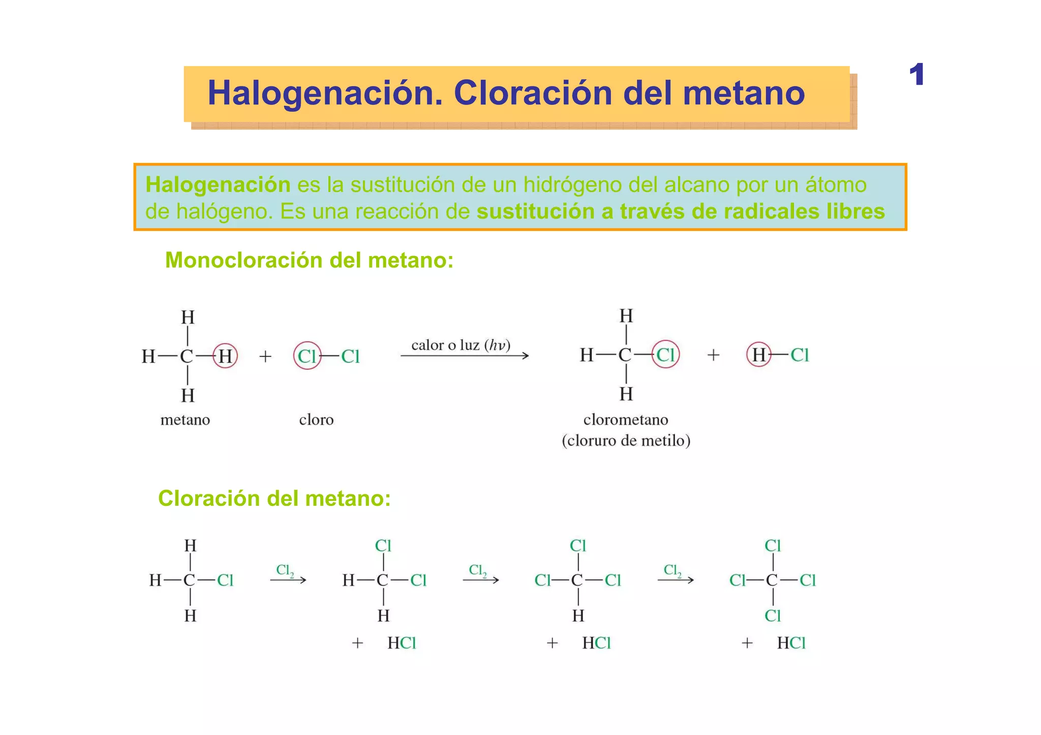 Halogenacion Reactividad de alcanos y cicloalcanos | PDF