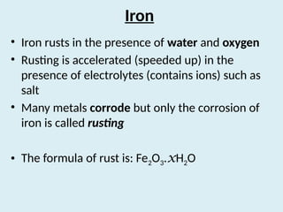 Iron Core Rode Comprehensive Guide to the Reactivity Series and Metal Reactions | PPTX