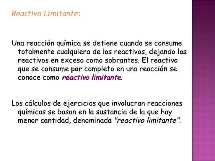 Reactivo Limitante