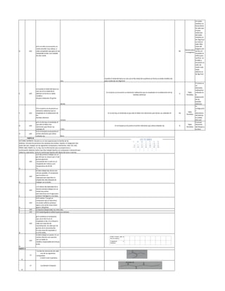 D a10
d) En el cofre se encuentra un
metal amarillo muy valioso, a
cada competidor que gana en las
olimpiadas le dan una medalla
de este metal.
Oro
Cuando el metal del barco se une con el No metal de la palmera se forma un óxido metálico de
peso molecular de 25gr/mol
Be
Nomenclatur
a inorgánica
Un óxido
metálico se
forma M+O.
Se sabe que
el peso
molecular
del oxído
metálico es
de 25gr/mol
se resta el
valor dela
masa del
Oxígeno (25-
16=9) y el
resutado se
útiliza para
verificar en
la tabla y
encontrar el
valor de
metal cuya
masa
atómica es
de 9gr/mol
E a10
e) Cuando el metal del barco se
une con el no metal de la
palmera se forma un óxido
metálico
de peso molecular 25 g/mol.
Berilio
En el perico se encuentra un elemento radioactivo que es empleado en la elaboración de las
bombas atómicas
U
Tabla
Periódica
El Uranio es
un
elemento
radioactivo
utilizado en
la
elaboración
de las
bombas
atómicas
F a10
f) En el perico se encuentra un
elemento radiactivo que es
empleado en la elaboración de
las
bombas atómicas.
Uranio
En la isla hay un lantánido al que sólo le faltan tres electrones para llenar sus orbitales 4f Ho
Tabla
Periódica
La
configuració
n
electrónica
del Holmio
es [54Xe]
4f11 6s2
G a10
g) En la isla hay un lantánido al
que sólo le faltan tres
electrones para llenar sus
orbitales 4f. Erbio
En la brújula se encuentra el primer elemento que utiliza orbitales 2p B
Tabla
Periódica
El primer
elemento
del bloque p
es Boro
H a10
h) En la brújula se encuentra el
primer elemento que utiliza
orbitales 2p. Boro
PARTE III
A
a10
a) El día primero trabajó con un
gas del que se conoce que 11.66
gramos generan
una presión de 2.3 atm en un
recipiente de 5 litros a una
temperatura de 63.58
°C.
B
a10
b) Sólo trabajó dos de los tres
viernes posibles. El compuesto
que le echas a tu
sopa para que sepa bien lo
empleó dos días después de
trabajar con el ácido.
C
a10
c) El último día laborable de la
tercera semana trabajó con un
metal muy activo
que reacciona con el agua para
producir hidrógeno y una base.
D
a10
d) El martes 7 ocupó un
compuesto que al reaccionar
con ácido sulfúrico produce
agua y una sal de masa molar
igual a 136 g/mol.
E a10 e) Ayesha trabajó todos los miércoles.
F a10 f) El metal líquido lo utilizó la primera semana.
G
a10
g) Si combinas el compuesto
que usó el día 9 con el
empleado el día 13 se llevará a
cabo una reacción de
neutralización. Se sabe que 10
gramos de la sal producida
en esta reacción equivalen a
0.1176 moles.
H
a10
h) Sólo trabajó un jueves. En un
martes efectuó una reacción
con un óxido no
metálico responsable de la lluvia
ácida.
A
17
Escribe las estructuras de cada
uno de los siguientes
compuestos
2-metil-3-etil-2-penteno
B
17 3,4-dimetil-2-hexanol
OCTUBRE QUÍMICO. Octubre es un mes especial para la familia de las
lalolinas. Durante las primeras tres semanas de octubre, Ayesha, el integrante más
joven del clan, trabajó con los siguientes compuestos y elementos: SO2, CO, CaO,
HNO3, NaCl, NaOH, Cu, K y Hg. Con la información que se proporciona a
continuación deberás indicar que días trabajó Ayesha y el compuesto o elemento que
utilizó en cada fecha. Toma en cuenta que Ayesha sólo labora de lunes a viernes.
PARTE IV
 