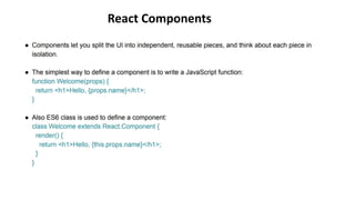 React Components
 