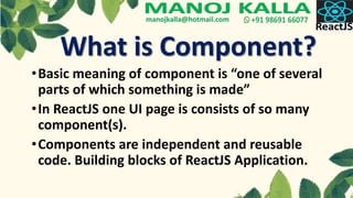 What is component in reactjs | PPT