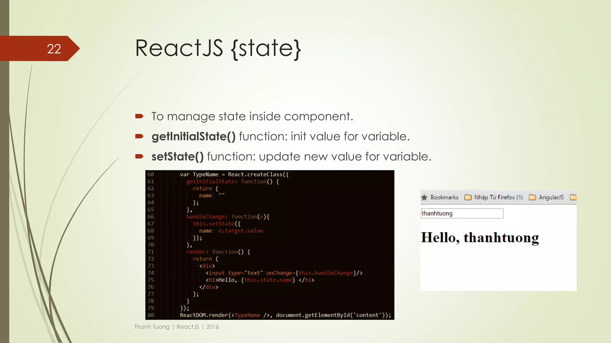 ReactJS presentation | PDF | Web Development | Internet