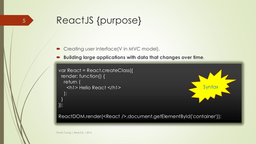 ReactJS presentation