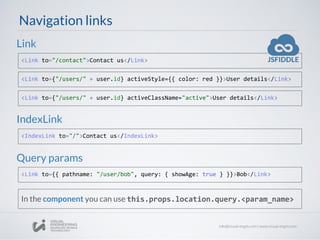 Workshop 21: React Router | PDF