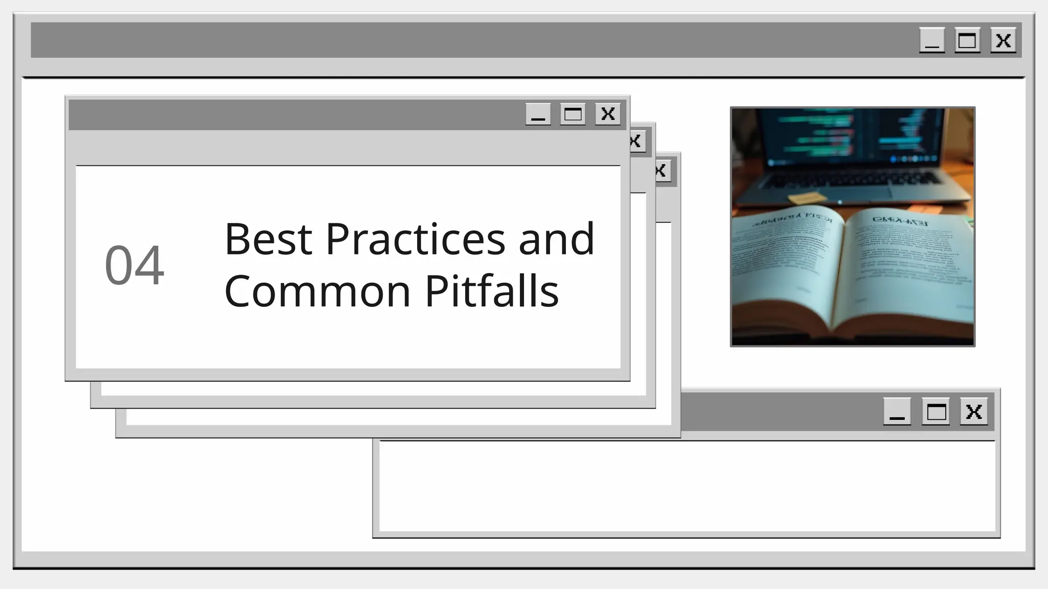 Best Practices and
Common Pitfalls
04
 