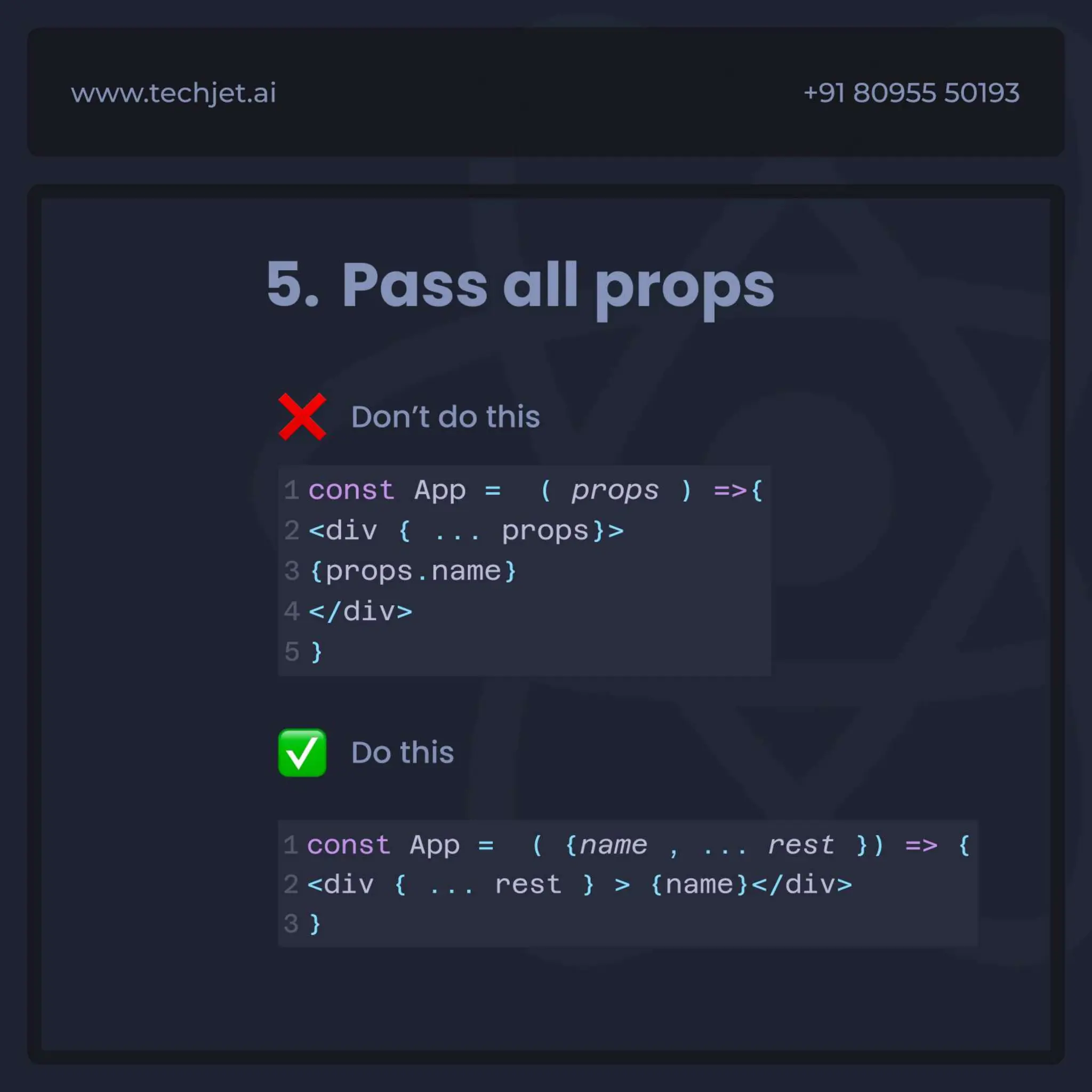 React js cheatsheet for website development | PDF