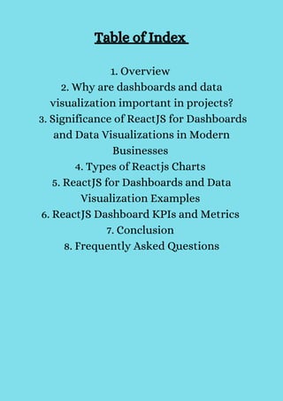 ReactJS for Dashboards and Data Visualization: An Exceptional Choice | PDF