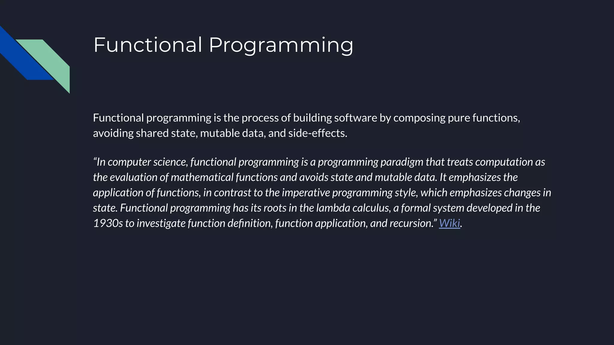 React JS & Functional Programming Principles | PPT
