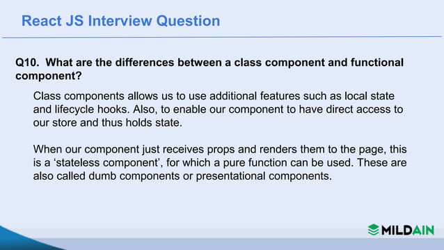 React JS Interview Question & Answer