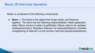 React JS Interview Question & Answer | PPT