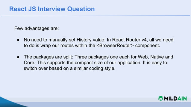 React JS Interview Question & Answer