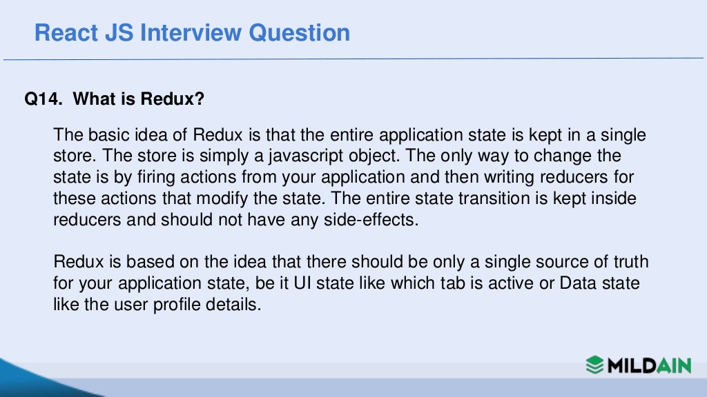 React JS Interview Question & Answer