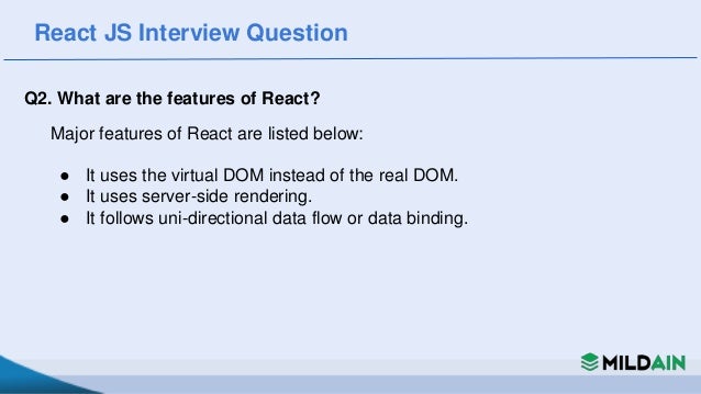 React JS Interview Question & Answer