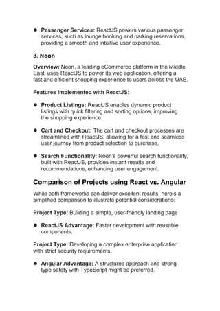 Detailed Guide to ReactJS vs. Angular and UAE Developers' Preference | PDF