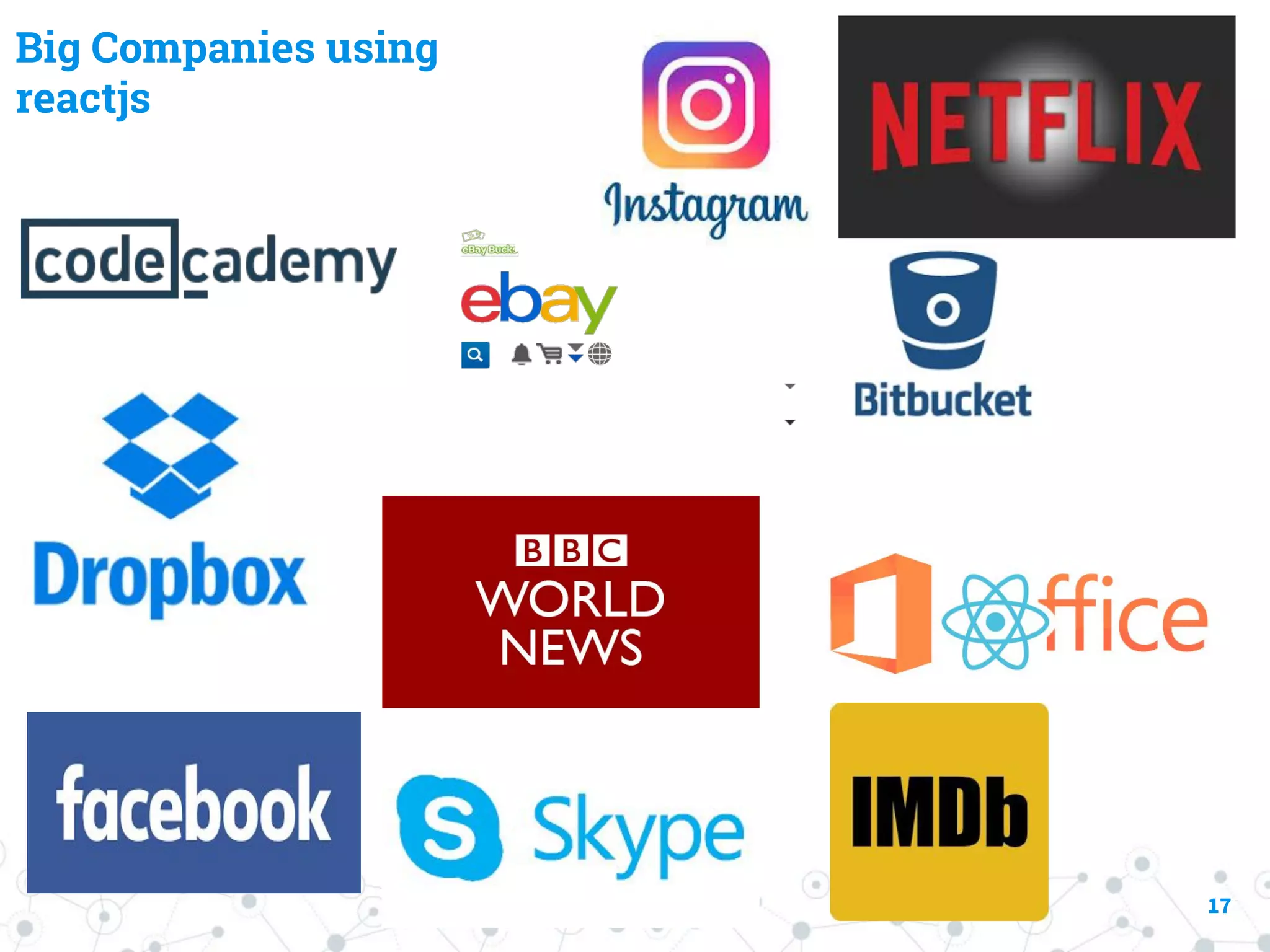 Big Companies using reactjs 17 