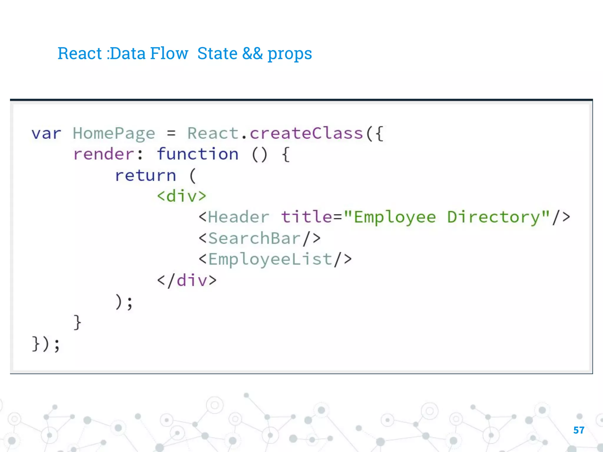 React :Data Flow State && props 57 