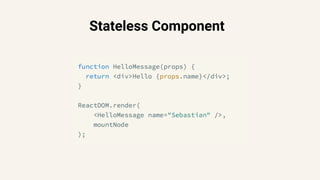 Stateless Component
 