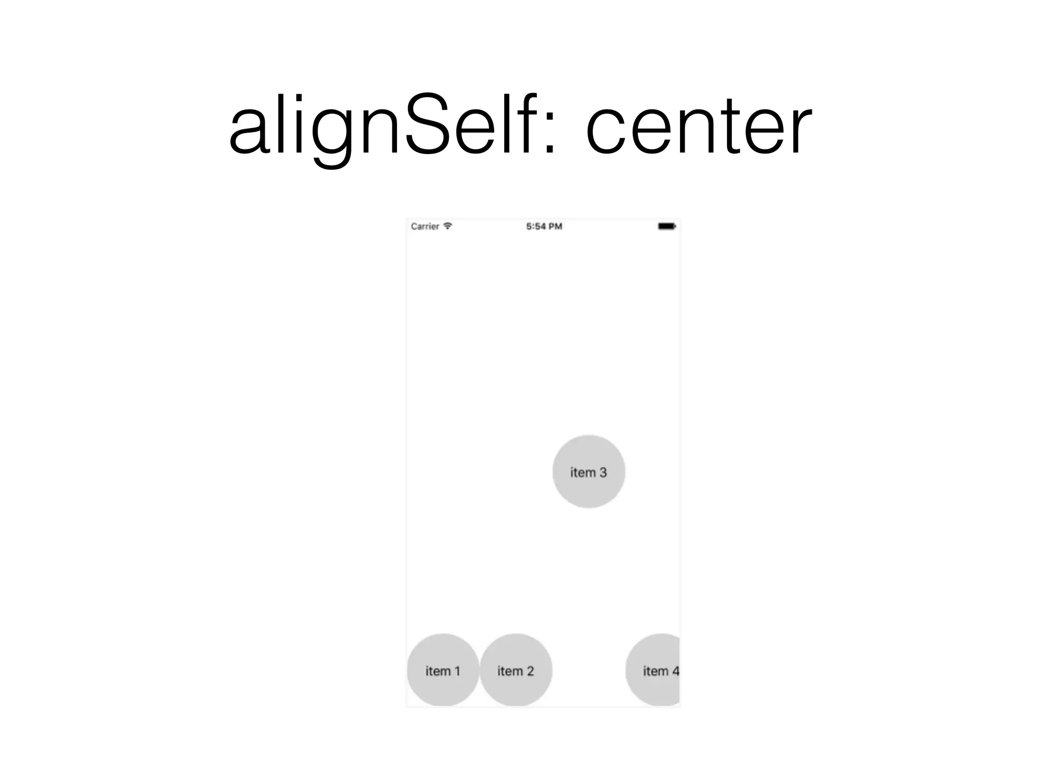 alignSelf: center
 