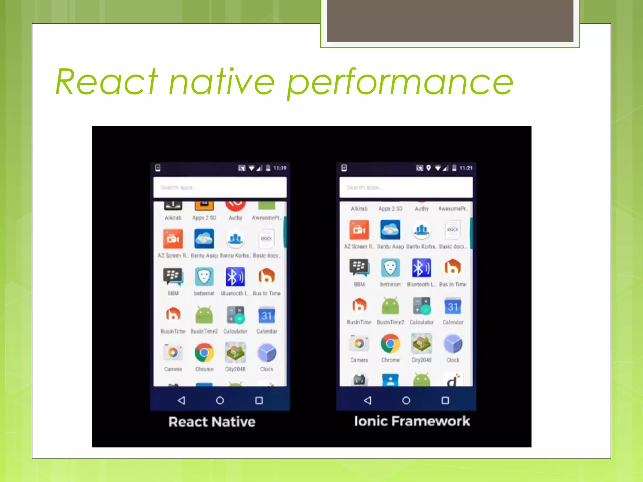 React native performance
 