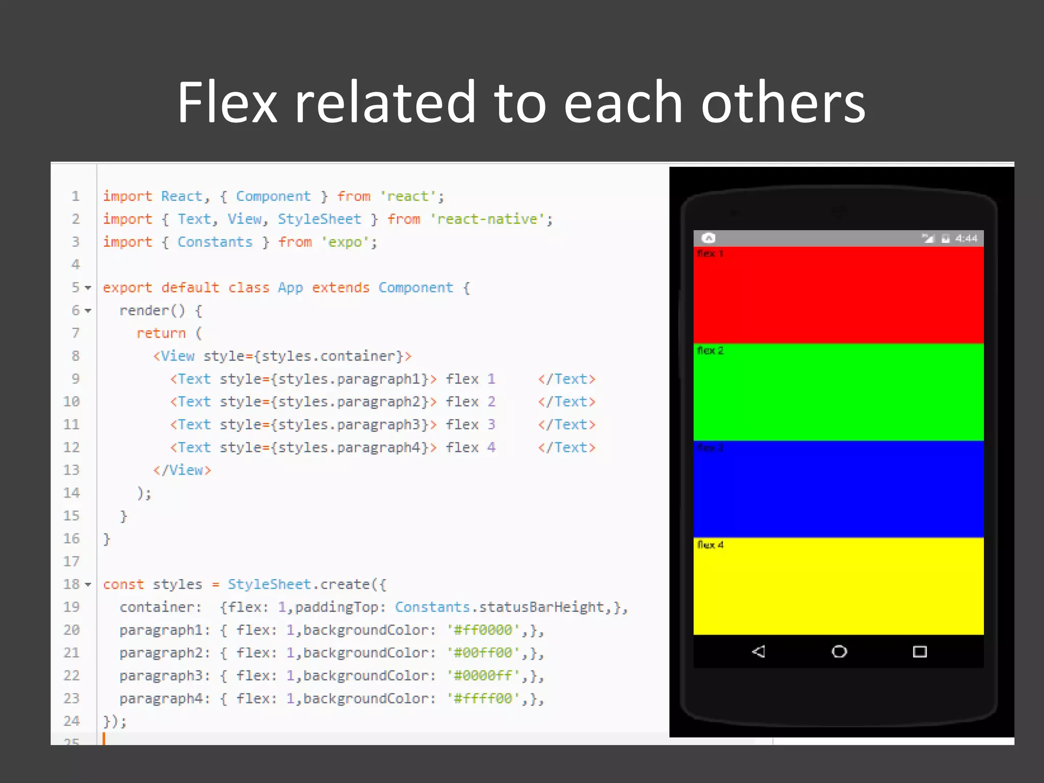 Flex related to each others
 