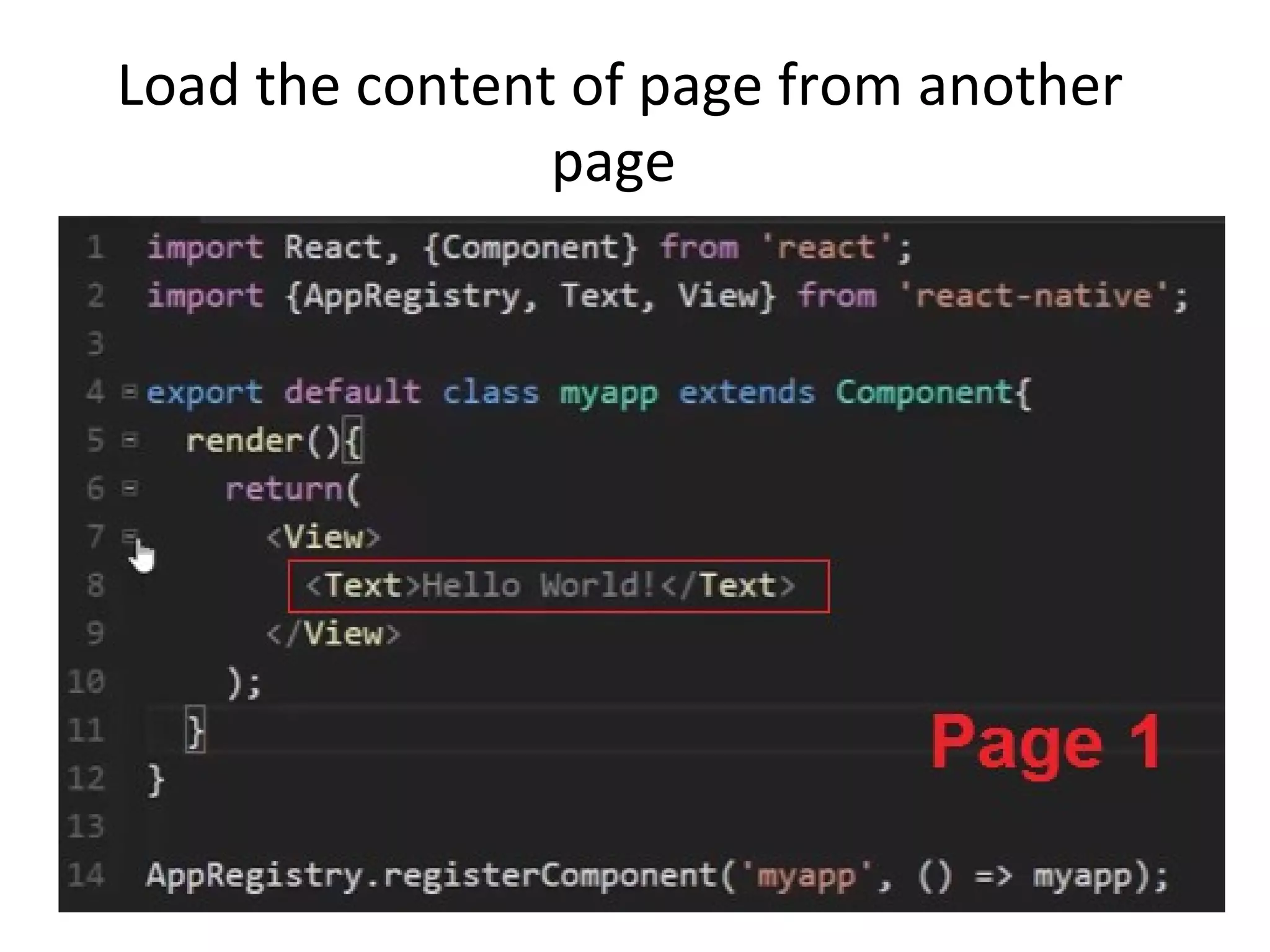 Load the content of page from another
page
 