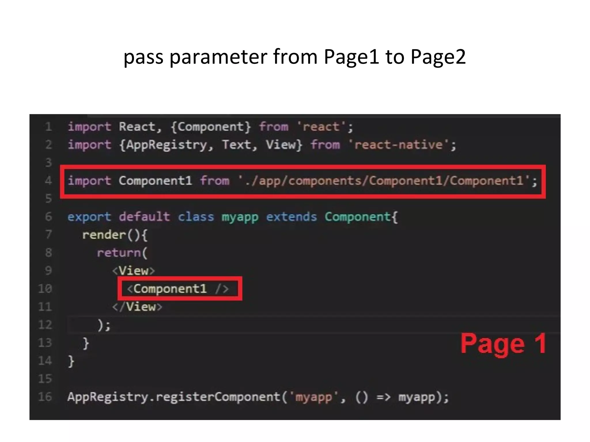 pass parameter from Page1 to Page2
 
