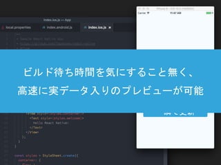 一瞬で更新
ビルド待ち時間を気にすること無く、
高速に実データ入りのプレビューが可能
 