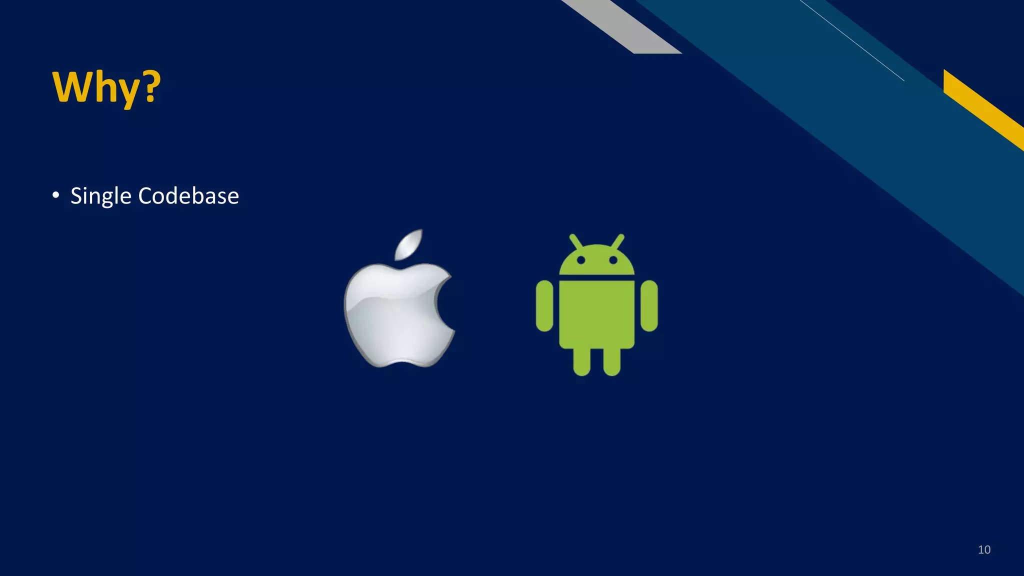 FR
Why?
10
• Single Codebase
 