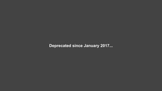 Deprecated since January 2017...
 