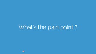 What's the pain point ?
 