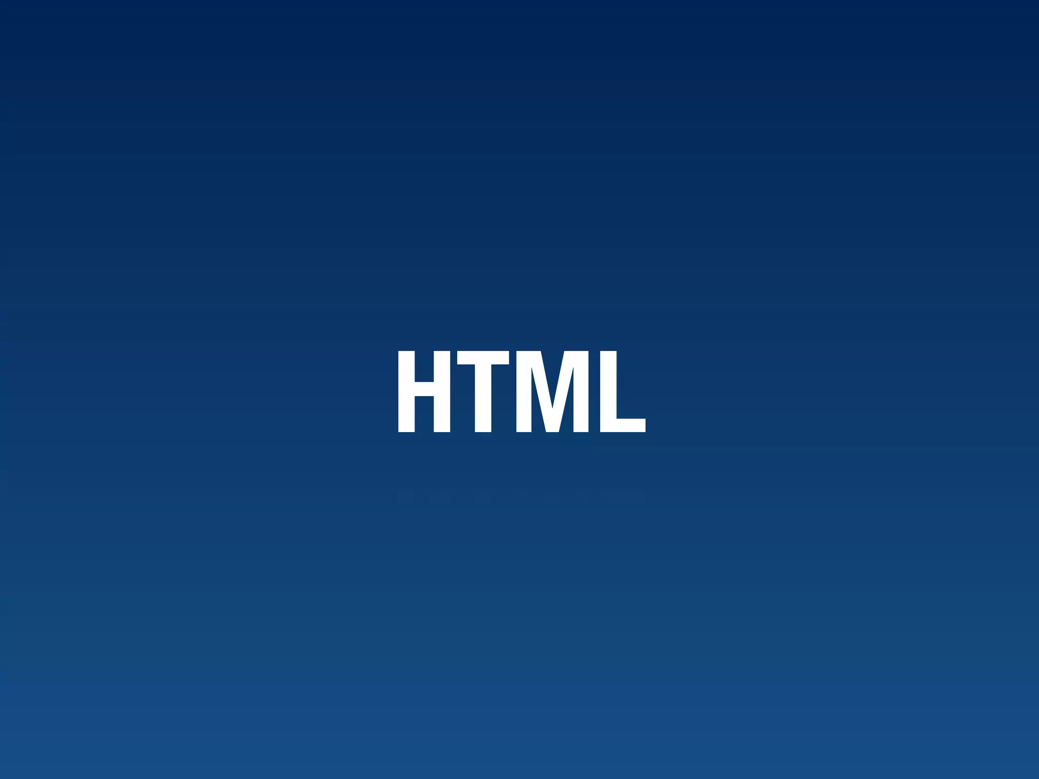 HTML 