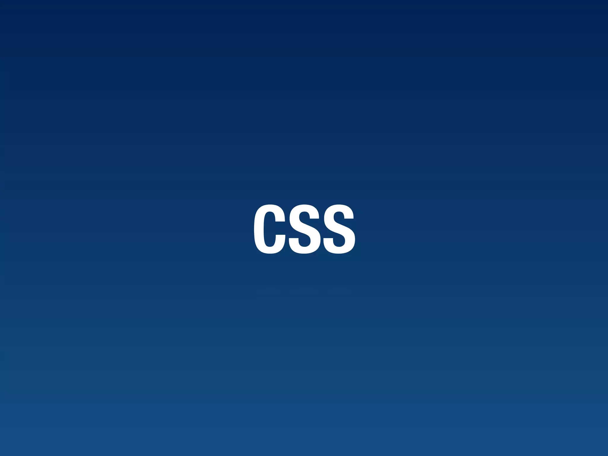 CSS 