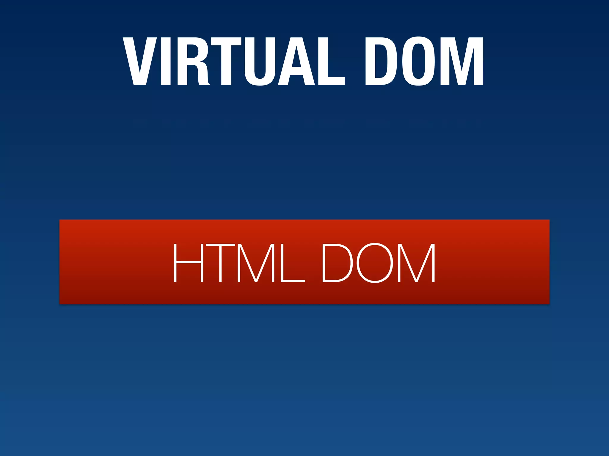 VIRTUAL DOM HTML DOM 