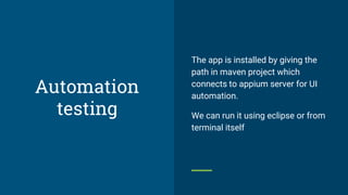 React native automation testing | PPTX