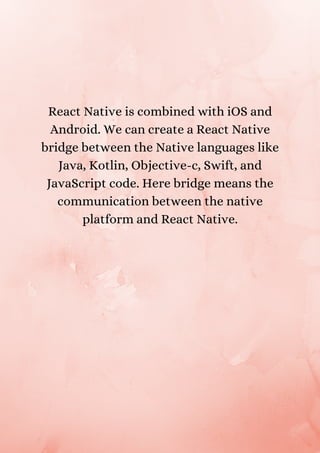 React native bridge for iOS and android | PDF