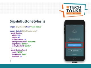 React native by example by Vadim Ruban | PPTX