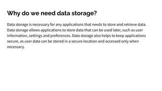 React Native Course - Data Storage . pdf | PDF
