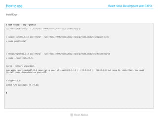 React native development with expo | PPTX