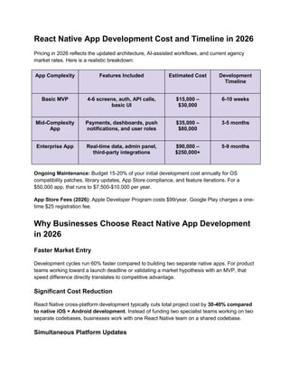 React Native for Mobile App Development Guide | PDF