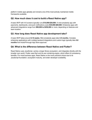 React Native for Mobile App Development Guide | PDF