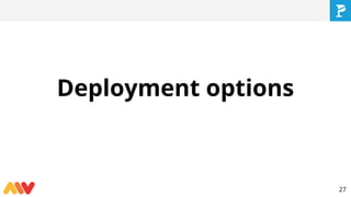 Deployment options
27
 