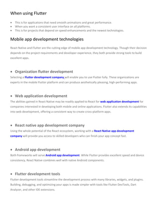React Native Vs Flutter Sstech System Pdf React Native Vs Flutter Sstech System Pdf