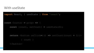 React new features and intro to Hooks | PDF