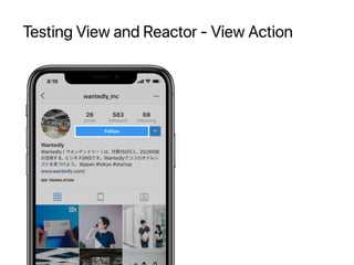 Testing View and Reactor - View Action
 