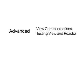 Advanced
View Communications
Testing View and Reactor
 