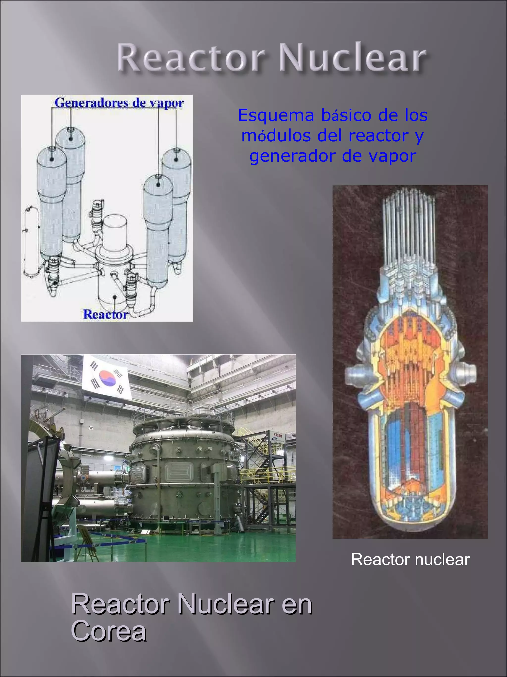 Esquema b á sico de los m ó dulos del reactor y generador de vapor Reactor nuclear Reactor Nuclear en Corea 