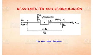 REACTORES PFR CON RECIRCULACIÓN
Ing. MSc. Pablo Díaz Bravo
 