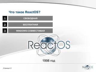 ReactOS - free OS | PPT