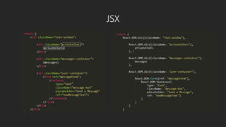 JSX 
 